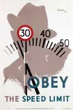 Patrick C. Keely, Obey the speed limit, 1947, poster