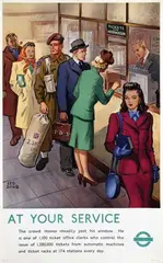 James Henry Dowd, At your service, 1947, poster