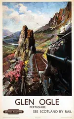 Terence T. Cuneo, Glen Ogle Perthshire, poster