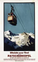 Oskar Mulley, Uitzicht over Tirol vanaf de Patscherkofel, 1926, poster