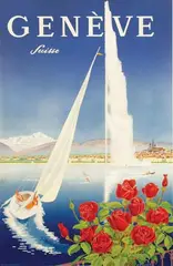 Walter Mahrer, Genève Suisse, 1950, poster