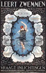 Roelf Gerbrands, Leert Zwemmen, 1924, poster