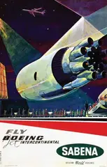 Gaston v.d. Eynde, Sabena Boeing Jet, poster