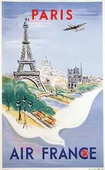Régis Manset, Air France Paris, 1947, poster