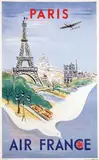 Régis Manset, Air France Paris, 1947, poster