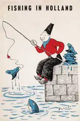 Oscar Fabrès, Fishing in Holland, poster