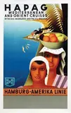 Otto Arpke, HAPAG Mediterranean and Orient Cruises, poster