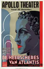Joop v.d. Berg, Movie: Brigitte Helm in "De Heerscheres van Atlantis", 1933, poster