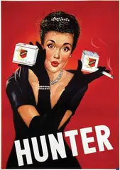 Willy Pot, Hunter Cigarettes, poster