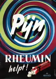 Frans Mettes, Pijn Rheumin helpt!, 1953, poster