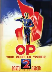 André Kokke, Partij van de Arbeid, voor recht en vrijheid, 1948, poster