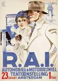 Piet van der Poll, R.A.I. Automobiel- & Motorrijwiel Tentoonstelling Amsterdam, 1930, poster