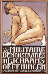 Lambert M. Jansen, Militaire Demonstraties in Lichaams-Oefeningen Den Haag, 1918, poster