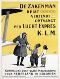 Huibert G. Brian de Kruyff van Dorssen, De Zakenman reist verzendt ontvangt per Lucht Expres K.L.M., poster