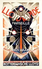 Machiel Wilmink, Lloyd Rapide Marseille Den Haag, Rotterdamsche Lloyd, 1927, poster