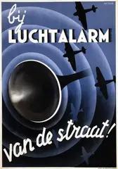 Meyson, bij Luchtalarm van de straat!, poster