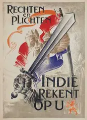 Hendrik Paulides, Indië rekent op u, 1945, poster