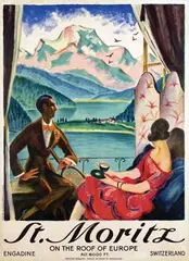 Eduard Stiefel, St. Moritz, 1920, poster