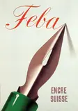 Peter Birkhäuser, Feba Encre Suisse, 1941, poster