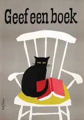 Kees Kelfkens, Geef een boek, 1958, poster