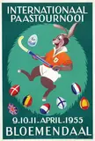 T. de Roos, Int. Paastournooi Hockey Bloemendaal, 1955, poster