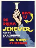 Jenever "De Vink" Schiedam by Jan Willem Sluiter, 1919, poster, sold May 2010