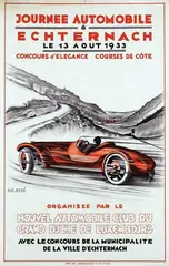 Alo Bové, Journee Automobile à Echternach, 1933, poster