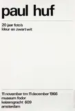 paul huf by Willem H. Crouwel, 1966, poster, sold May 2010