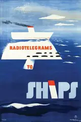 H. A. Rothholz, Radiotelegrams to ships, 1947, poster