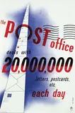 Orna, the Post office deals with 20,000,000 letters, 1946, poster