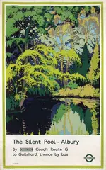 Walter Spradbery, The Silent Pool - Albury, 1932, poster