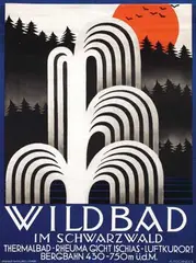 August Fischinger, Wildbad im Schwarzwald, poster