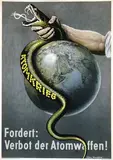 John Heartfield, Atomkrieg Fordert: Verbot der Atomwaffen!, 1955, poster