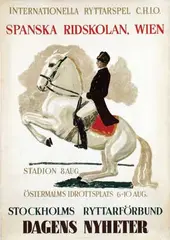 Hellquist S.E., Spanska Ridskolan, Wien, 1952, poster