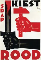 Walter, SDAP Kiest Rood, 1929, poster