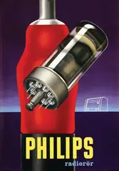 Philips radiorör by Inga G. Solbreck-Möller, 1946, poster, sold May 2010