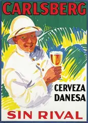 Aage Lund, Carlsberg Sin Rival Cerveza Danesa, poster
