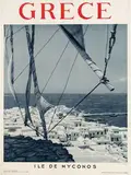 V. Papaïoannou, Grece Ile de Myconos, 1953, poster