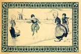 P. Rayez, Without text (Dutch skating scene), poster