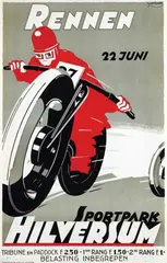 Sombeek, Rennen Sportpark Hilversum, 1938, poster
