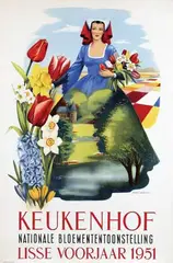 Guus Hens, Keukenhof Lisse, 1951, poster