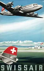 Bernard Reber, Swissair, 1948, poster