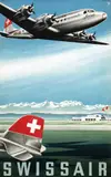 Bernard Reber, Swissair, 1948, poster