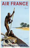 Albert V.E. Brenet, Air France Afrique Occidentale, 1950, poster
