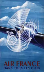 atelier Perceval, Air France Dans tout les Ciels, 1948, poster