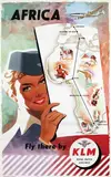 Frans Mettes, KLM Africa, 1954, poster