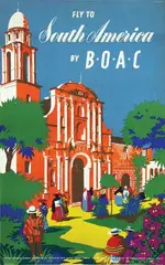 E.O. Seymour, BOAC South America, 1950, poster