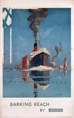 Charles Pears, Barking reach by underground, poster