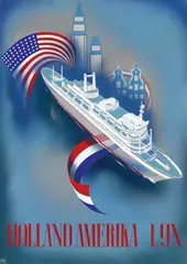 Gerard van de Voort, Holland Amerika Lijn, 1960, poster