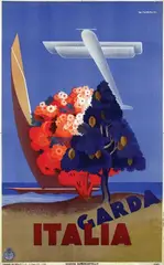 Giuseppe Ricobaldi del Bava, Italia Garda, 1935, poster